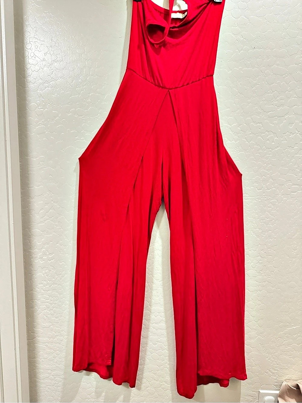 Met Red Wide-Leg Jumpsuit Size Medium Like New